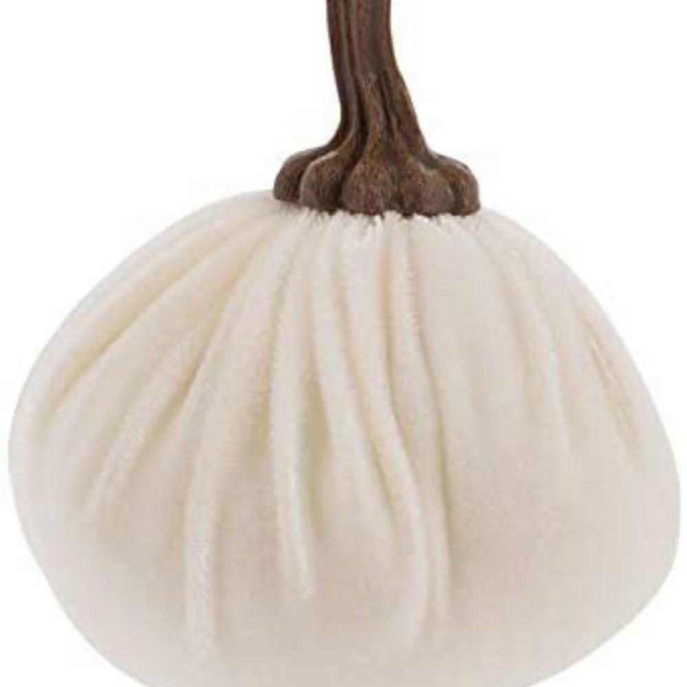 White Velvet Pumpkin Home Autumn Fall Table Decoration